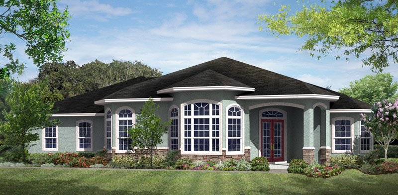 Single Family Home Architectural Rendering