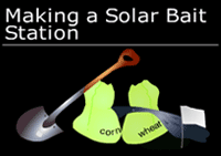 Flash Instructional animation depicts creation of solar bait station by Kemp Design Services