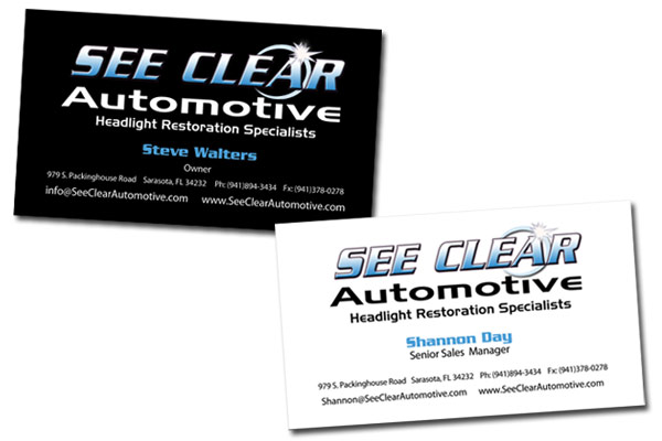 See Clear Business Card by Kemp Design Services