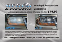 See Clear Automotive Info Post Card by Kemp Design Services