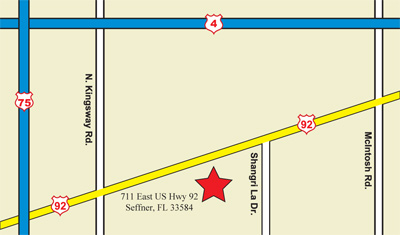 Map of A Caring Touch Wellness Center located in Seffner FL