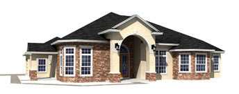 3D Architectural Rendering without Landscaping