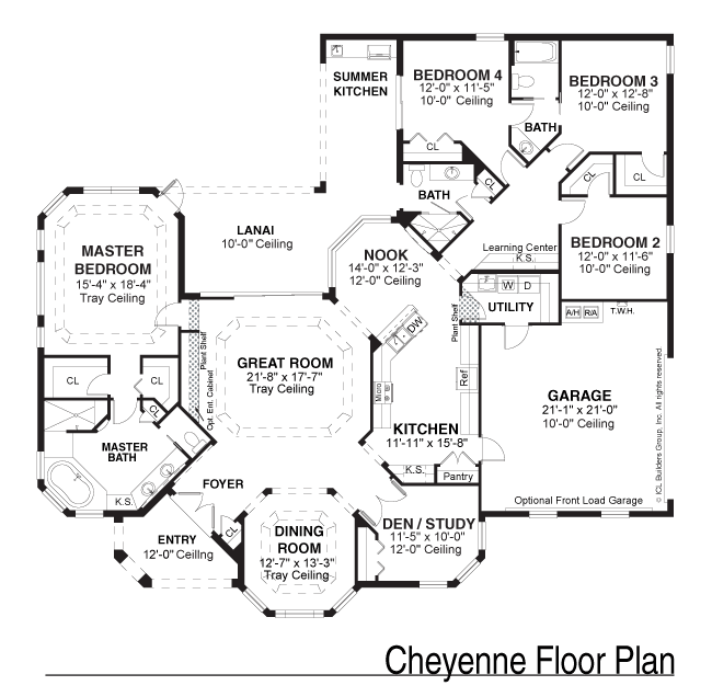 Black and White Floor Plan