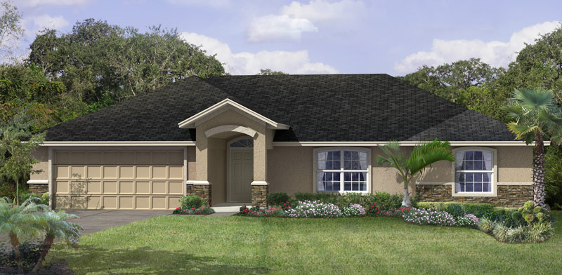 Architectural 3D Rendering of Single Family Home by Kemp Design Services