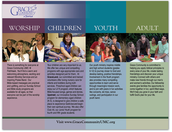 Grace Tri-fold brochure  by Kemp Design Services