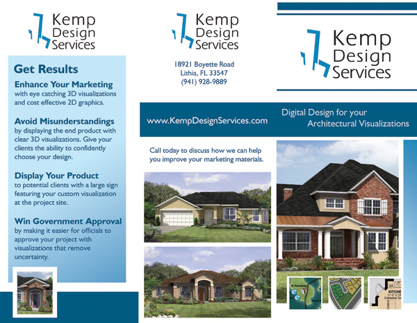 Tri-Fold Brochure created by Kemp Design Services